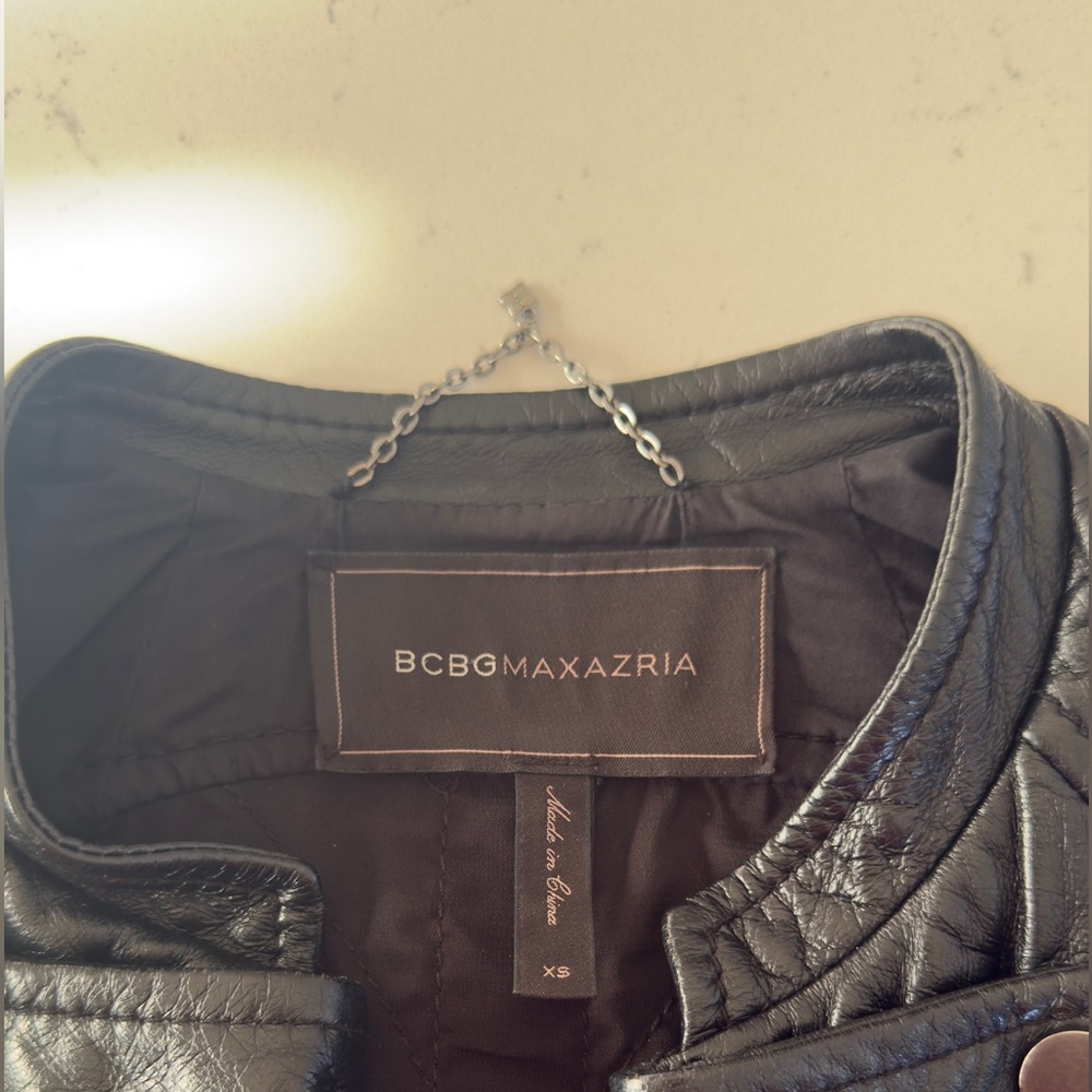 Leather jacket BCBG MAXAZRIA
